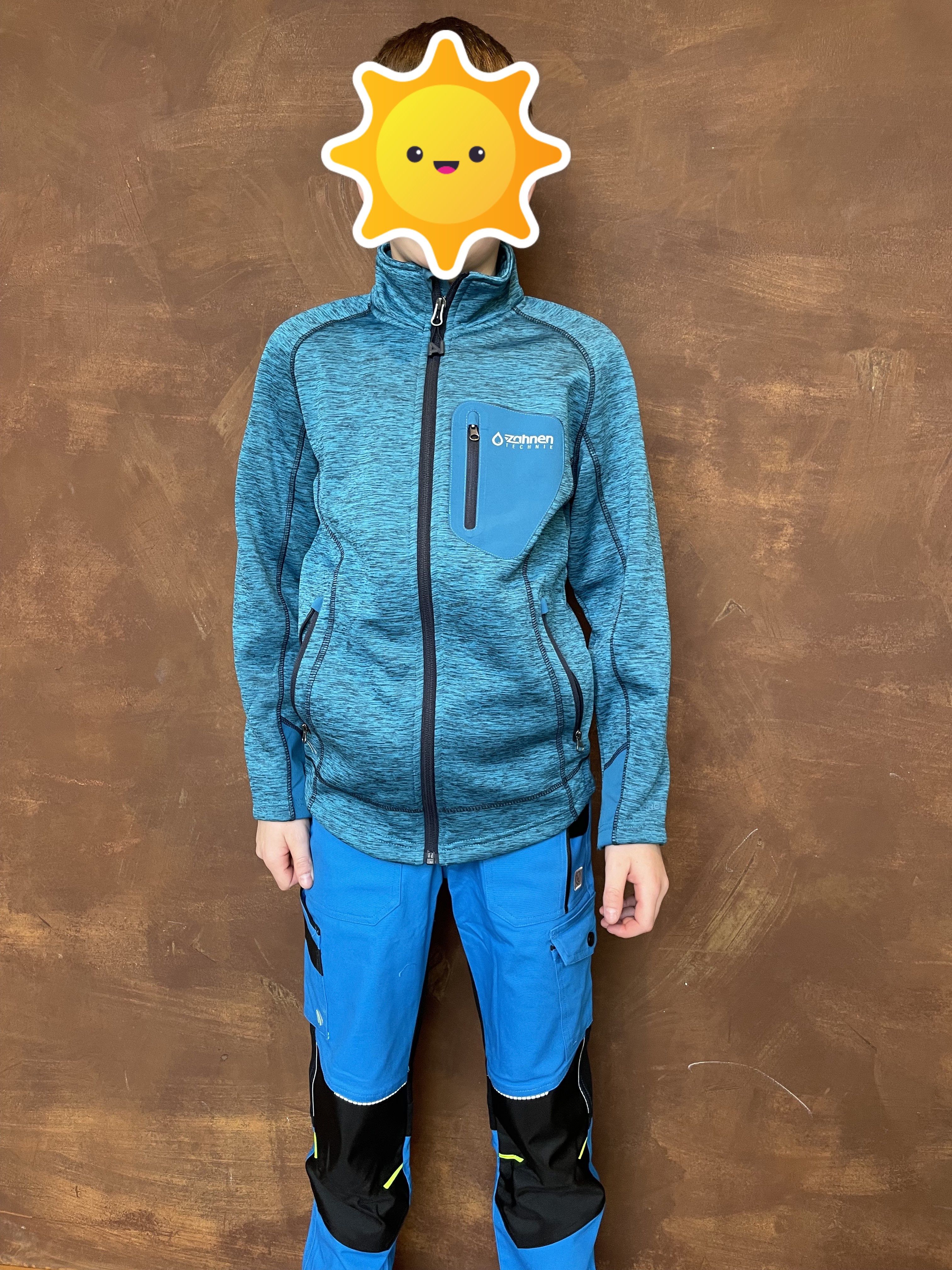 Kinder Funktionssweatshirt melange blau