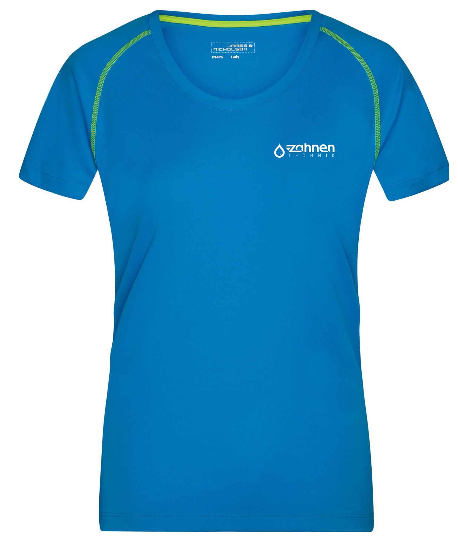 Funktionsshirt / Laufshirt / Sportshirt Damen blau mit neongelb