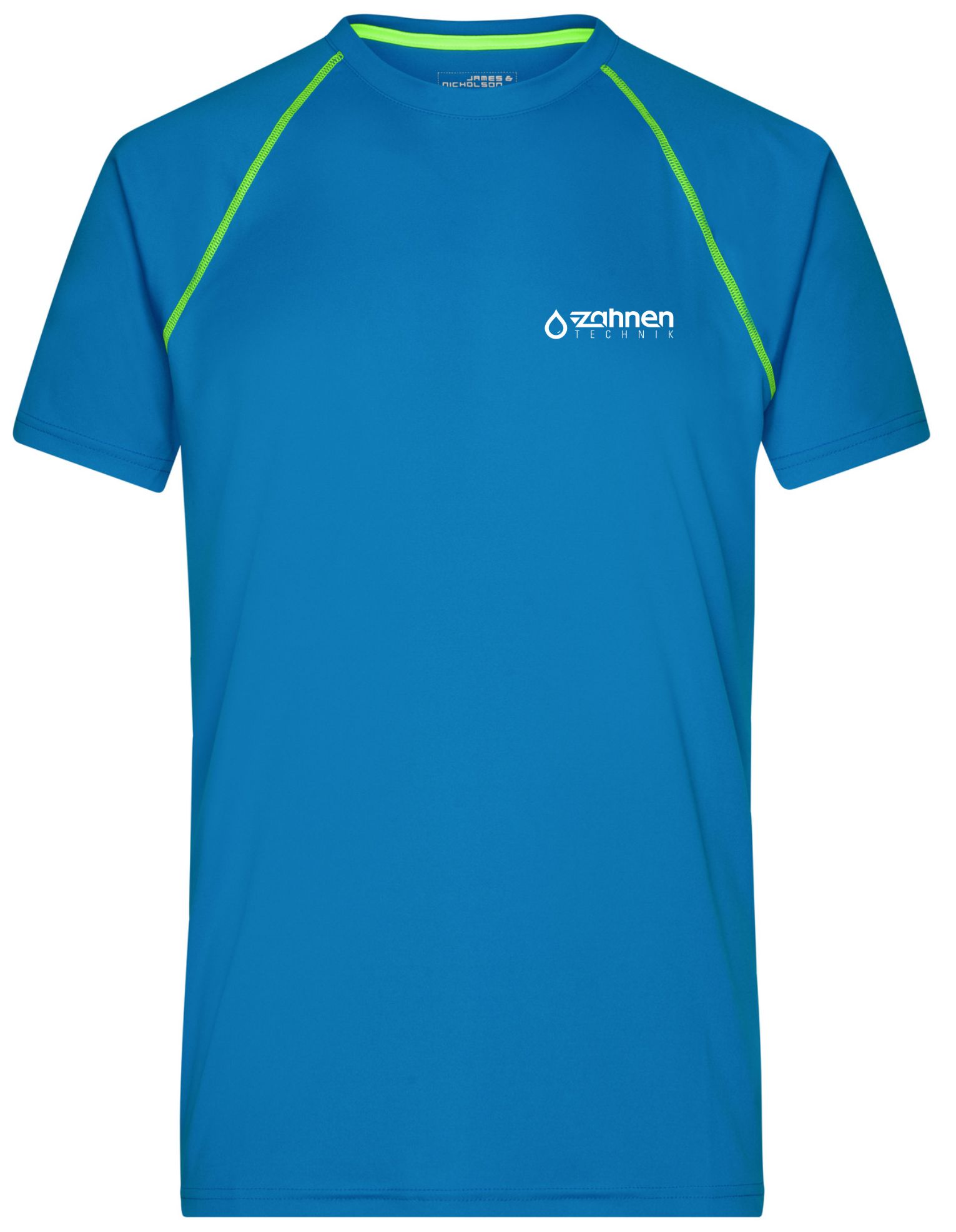 Funktionsshirt / Laufshirt / Sportshirt Herren blau mit neongelb